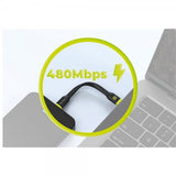 Mobile Origin Kompakt USB-C Kabel 10 cm Svart