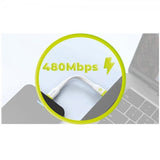 Mobile Origin Kompakt USB-C Kabel 10 cm Vit