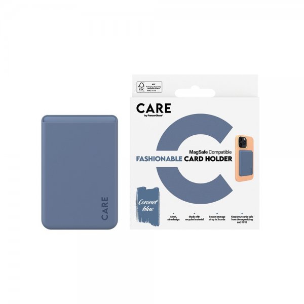 CARE by PanzerGlass Korthållare Fashionable Card Holder MagSafe Blå