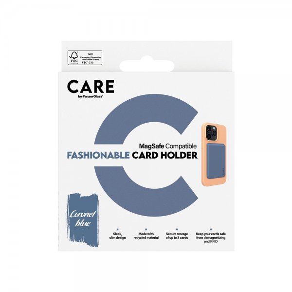 CARE by PanzerGlass Korthållare Fashionable Card Holder MagSafe Blå