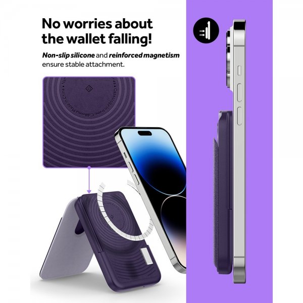 Caseology Korthållare Nano Pop MagSafe Wallet Stand Grape Purple