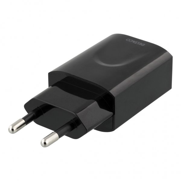 Deltaco Laddare 12W 1xUSB-A Svart