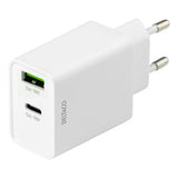 Deltaco Laddare 18W USB-C PD & USB-A Vit
