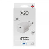 X2O Laddare 20W USB-C GaN Vit