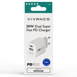 Vivanco Laddare 30W Dual Super Fast PD Charger