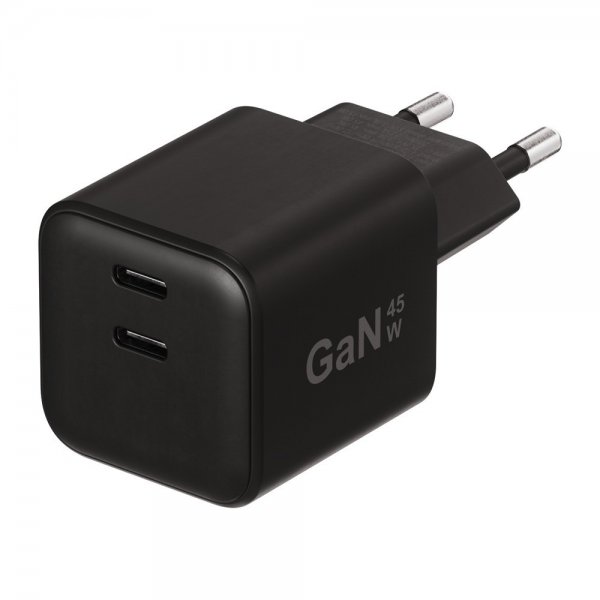 X2O Laddare 45W Dubbel USB-C/USB-C GaN Svart