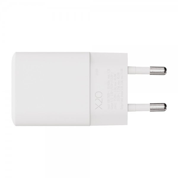 X2O Laddare 45W Dubbel USB-C/USB-C GaN Vit