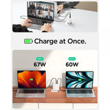 Spigen Laddare ArcStation Pro GaN Dual Port 140W Vit