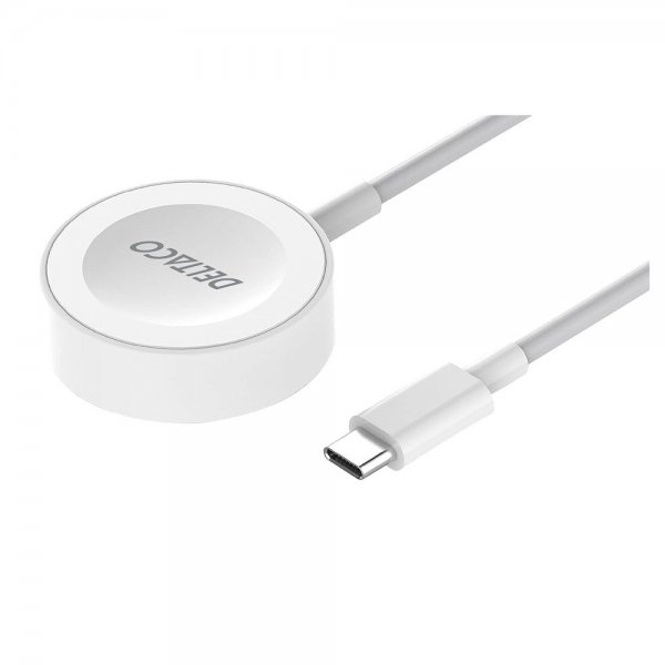Deltaco Laddare för Apple Watch USB-C 1m Vit