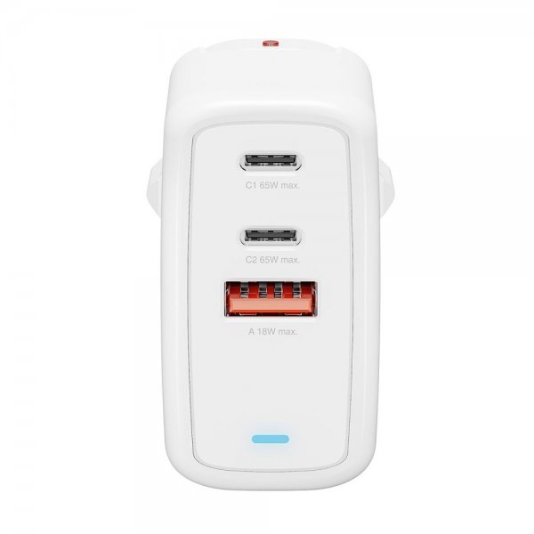4smarts Laddare GaN Flex 65W 2 USB-C+1 USB-A