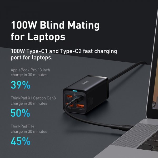 Baseus Laddare GaN3 Pro Desktop Fast Charger 100W