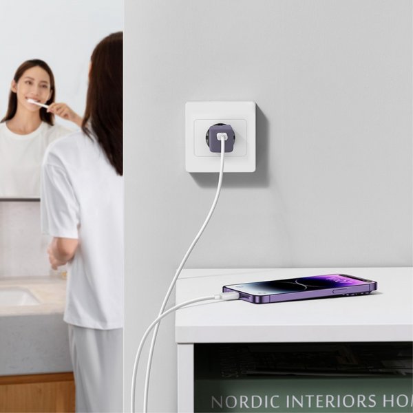 Baseus Laddare GaN5 Fast Charger Mini 30W Lila