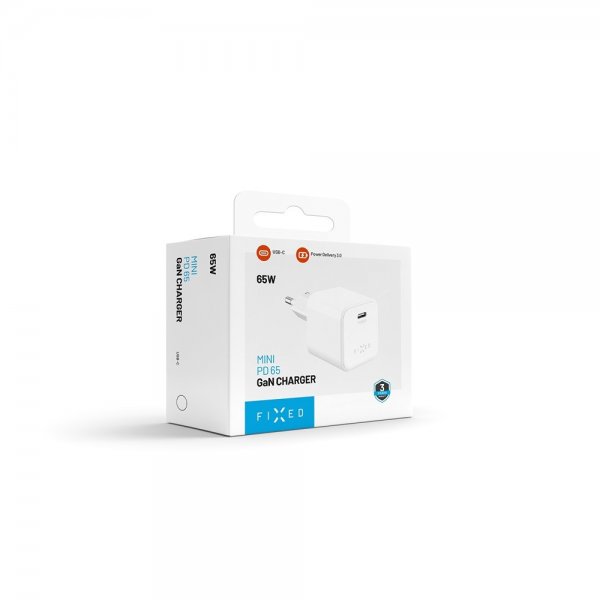Fixed Laddare Mini PD 65W GaN Vit
