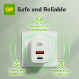 GP Laddare PD 20W USB-A + USB-C