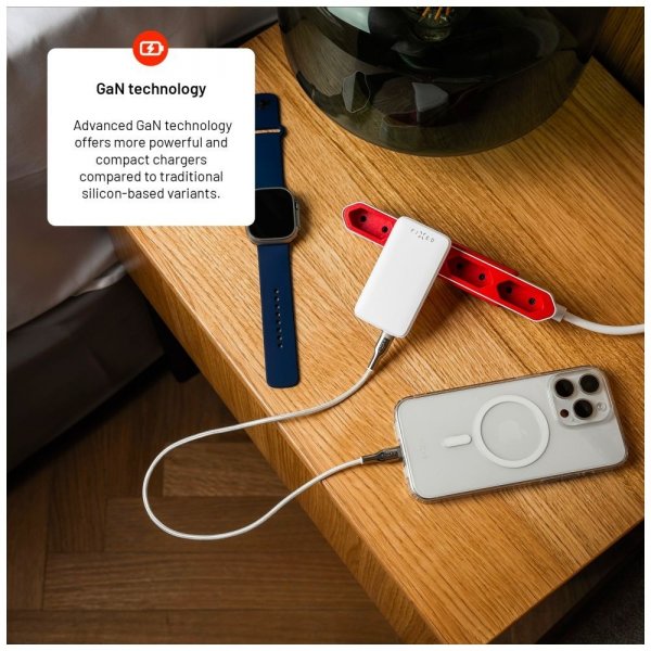 Fixed Laddare Slim GaN 45W 2xUSB-C