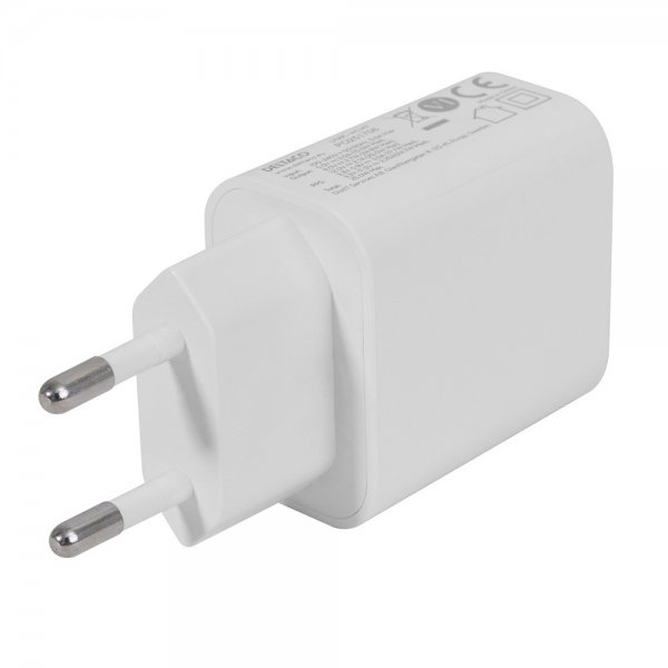 Deltaco Laddare USB-C PD Wall Charger 25W Vit