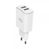 Xqisit Laddningsadapter med två USB-A uttag 4.8A Vit