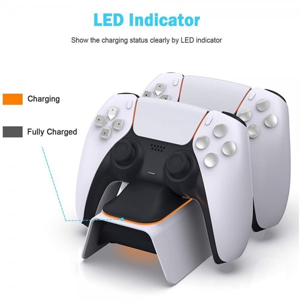 Dobe Laddningsdocka för två PlayStation 5 Kontroller