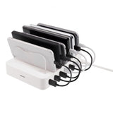 Deltaco Laddningsstation 50W 6xUSB-A Vit