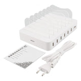 Deltaco Laddningsstation 50W 6xUSB-A Vit