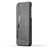 Mujjo iPhone 6/6S Plus Skal Full Leather Wallet Case Grå