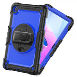 Lenovo Tab M10 Plus (3rd Gen) TB125 TB128 Skal med Strap Stativfunktion Blå Svart