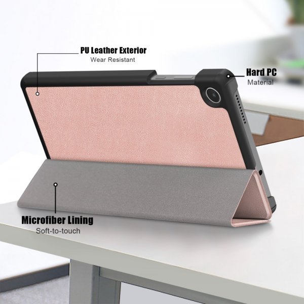 Lenovo Tab M8 (4th gen) TB300 Fodral Trifold Roseguld
