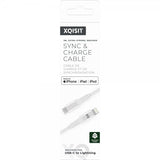 Xqisit Lightning till USB-C Kabel Flätad Extra Stark 2 m Vit
