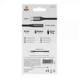 X2O Ljudadapter USB-C till 3.5mm AUX 0.1m Svart