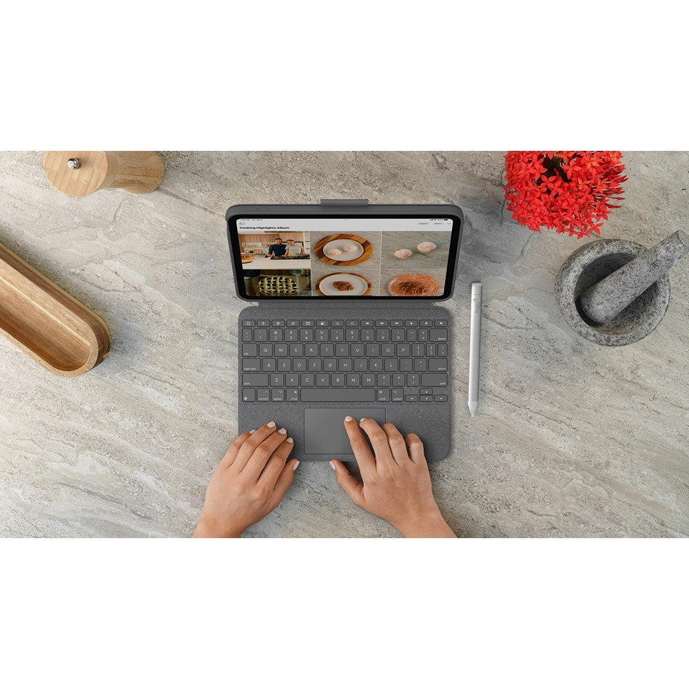 Logitech iPad 10.9 (gen 10)/iPad 11 (A16) Fodral med Tangentbord Combo Touch