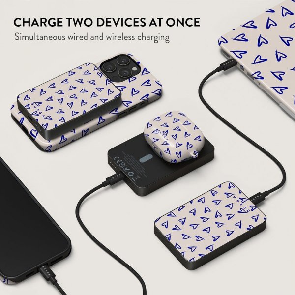 Burga Powerbank MagSafe 5000 mAh Love Me Right Metallgrå