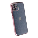 iPhone 11 Skal Glitter Transparent Stöttåligt Rosa