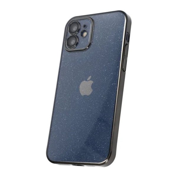 iPhone 11 Skal Glitter Transparent Stöttåligt Svart