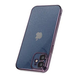 iPhone 12 Skal Glitter Transparent Stöttåligt Lila