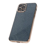 iPhone 12 Pro Skal Glitter Transparent Stöttåligt Guld