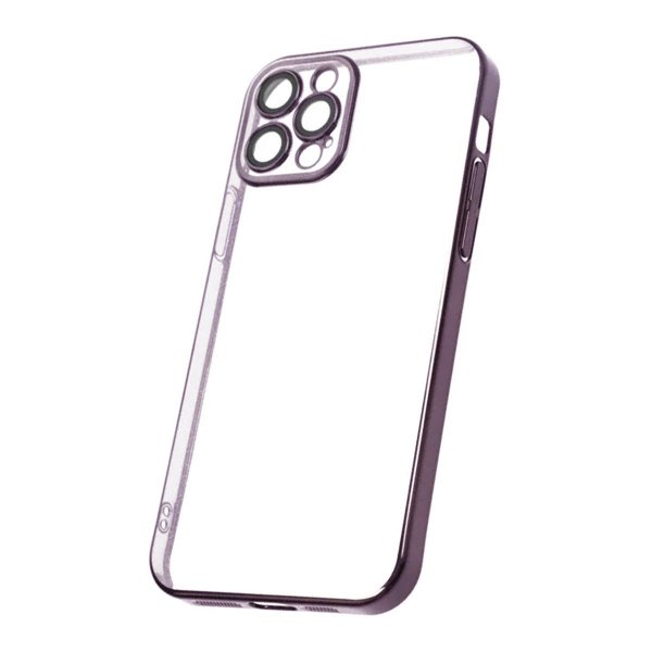 iPhone 12 Pro Skal Glitter Transparent Stöttåligt Lila