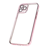 iPhone 12 Pro Skal Glitter Transparent Stöttåligt Rosa