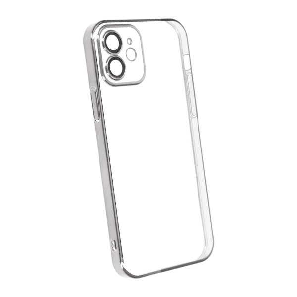 iPhone 12 Skal Glitter Transparent Stöttåligt Silver