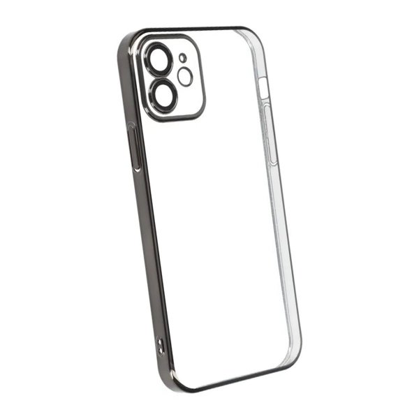 iPhone 12 Skal Glitter Transparent Stöttåligt Svart