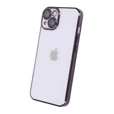 iPhone 14 Skal Glitter Transparent Stöttåligt Lila