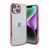 iPhone 14 Skal Glitter Transparent Stöttåligt Rosa