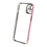 iPhone 14 Skal Glitter Transparent Stöttåligt Rosa