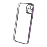 iPhone 15 Skal Glitter Transparent Stöttåligt Lila