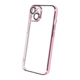 iPhone 15 Skal Glitter Transparent Stöttåligt Rosa