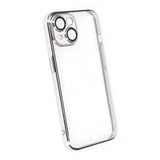 iPhone 15 Skal Glitter Transparent Stöttåligt Silver