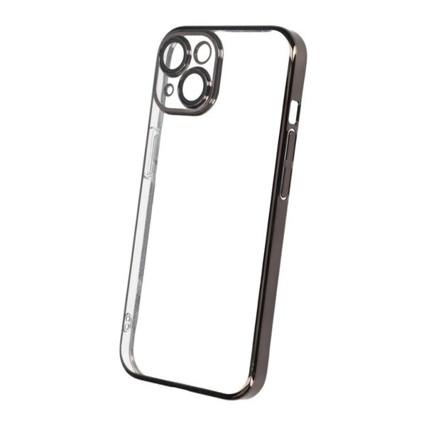 iPhone 15 Skal Glitter Transparent Stöttåligt Svart
