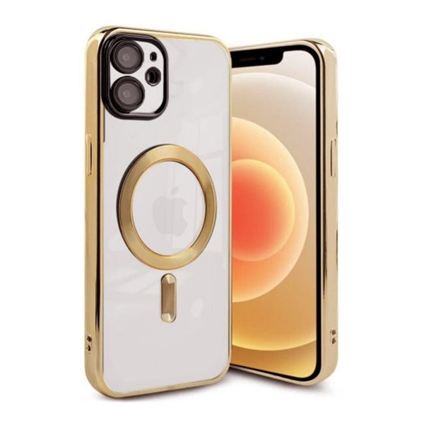 iPhone 11 Skal Glitter Transparent MagSafe Guld