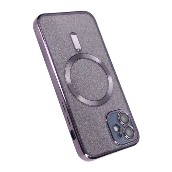 iPhone 11 Skal Glitter Transparent MagSafe Lila