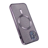 iPhone 11 Skal Glitter Transparent MagSafe Lila