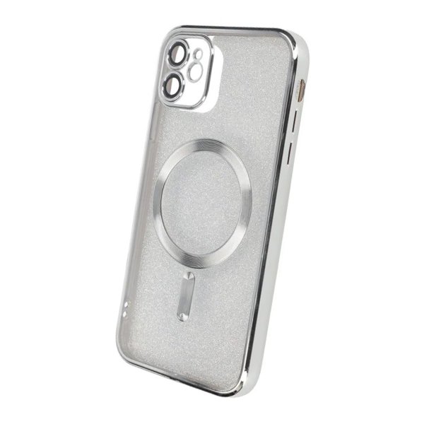 iPhone 11 Skal Glitter Transparent MagSafe Silver